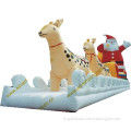 5*2.5*3m Inflatable Christmas Santa with Ride Reindeer